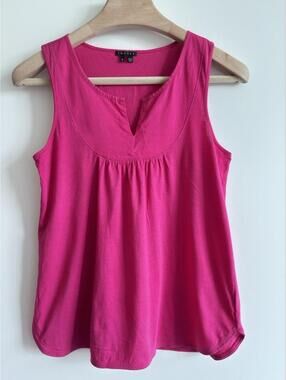 Theory Pink Sleeveless Knit Top Small Pima Cotton Stretch Peru Tank